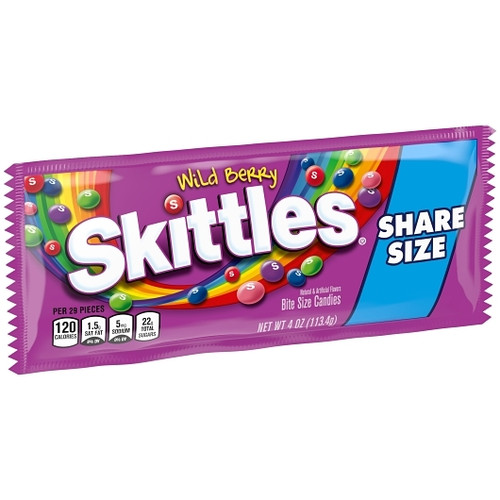 Skittles Share Size Wildberry Candy, 4 Ounces, 24 Per Box, 6 Per Case