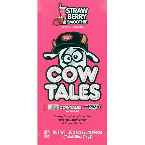 Goetze Candy Smoothie Cow Tales Convertible Box, 1 Ounce, 36 Per Box, 12 Per Case