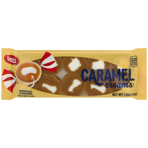 Goetze Caramel Creams Chewy Candy, Tray Pack, 1.9 Ounces, 20 Per Box, 10 Per Case