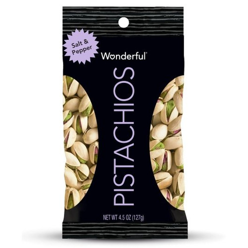 Wonderful Pistachios Pistachio Salt & Pepper, 4.5 Ounces, 8 Per Box, 3 Per Case