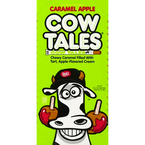 Goetze Candy Caramel Apple Cow Tales Convertible Box, 1 Ounces, 36 Per Box, 12 Per Case