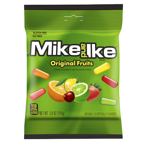 Mike & Ike Fat Free Gluten Free Candy Tropical Typhoon Theater Box, 4.25 Ounce, 12 Per Case