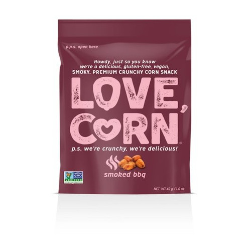 Love Corn Barbecue Impulse Bag, 1.6 Ounce, 10 Per Case