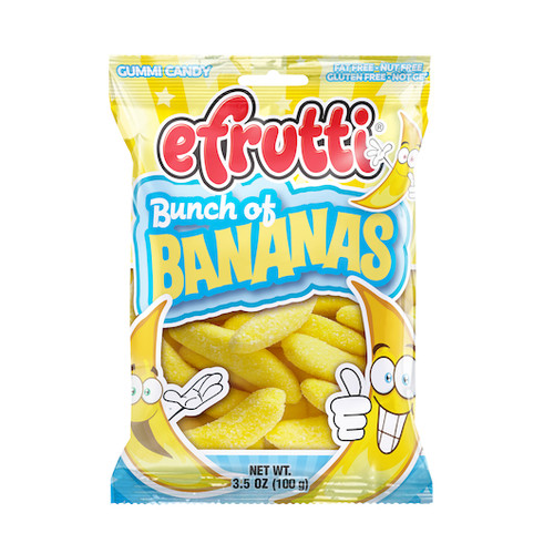 Efrutti Bunch Of Bananas Gummi Candy, 100 Gram, 12 Per Case