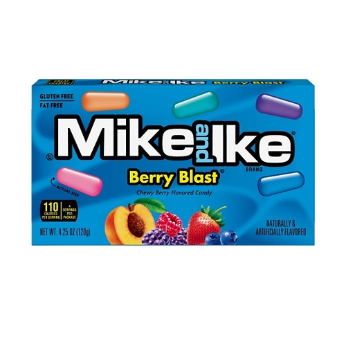 Mike and Ike Fat Free Gluten Free Berry Blast Candy, 4.25 Ounce, 12 Per Case