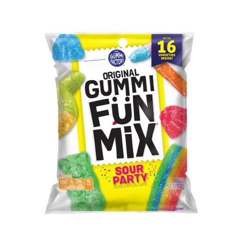 Promotion In Motion Fun Mix Sour Party Gummy Candy, 5 Ounce, 12 Per Case