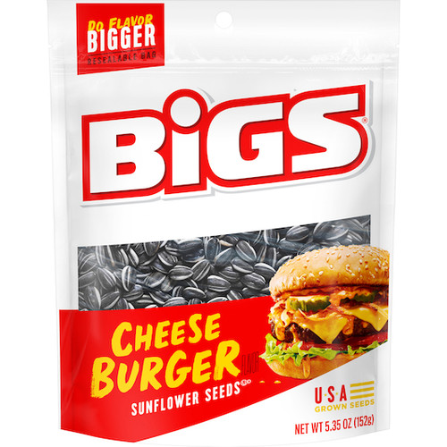 Bigs Sunflower Seeds Cheeseburger, 5.35 Ounces, 12 Per Case
