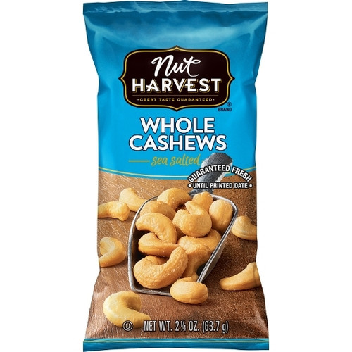 Frito Lay Nut Harvest Whole Cashews, 2.25 Ounce, 48 Per Case