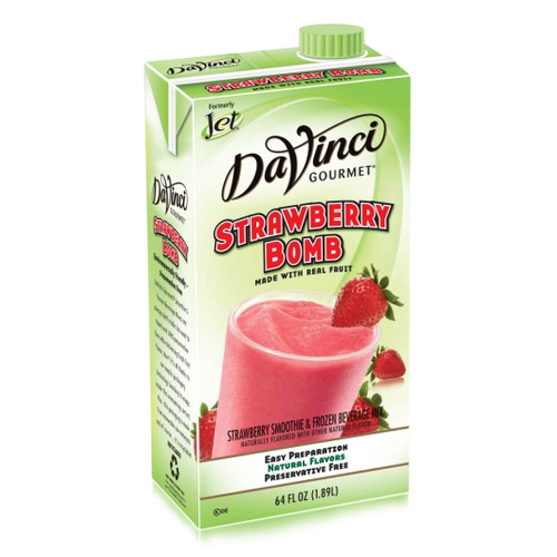 Davinci Gourmet Strawberry Bomb Smoothie Mix, 64 Fluid Ounce, 6 Per Case