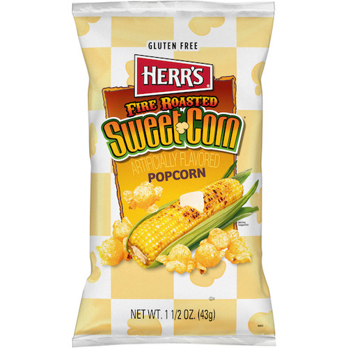 Herr Foods Fire Roasted Sweet Corn Popcorn, 1.5 Ounce, 12 Per Case