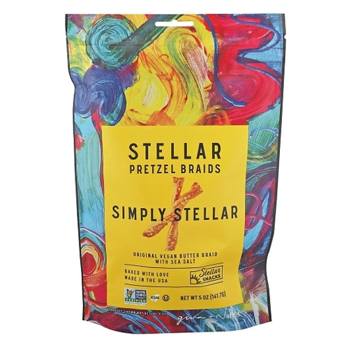 Stellar Snacks Simply Stellar Pretzel Braids, 5 Ounce, 6 Per Case