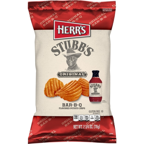 Herr Brands Stubb s Original Bbq Chips, 2.75 Ounce, 12 Per Case