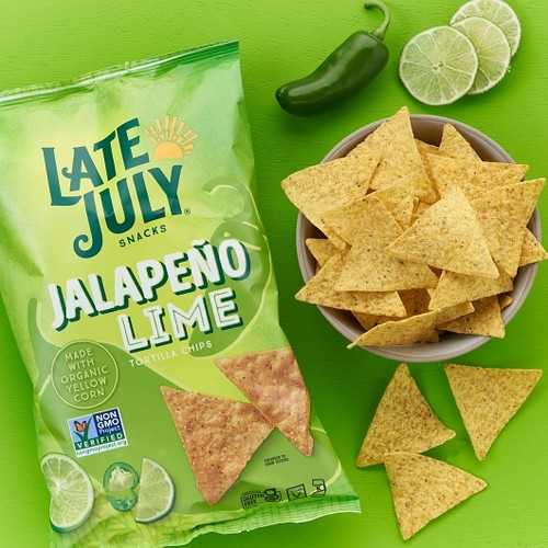 Late July Tortilla Chips Clasico Jalapeno Lime, 2 Ounce, 24 Per Case