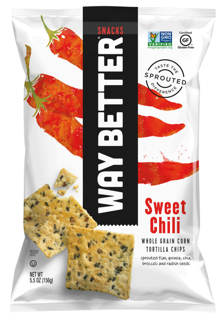 Way Better Snacks Tortilla Chips Simply So Sweet Chili, 5.5 Ounces, 12 Per Case