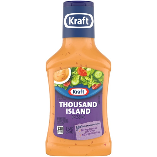 Kraft Thousand Island Dressing Bottle, 8 Fluid Ounce, 9 Per Case