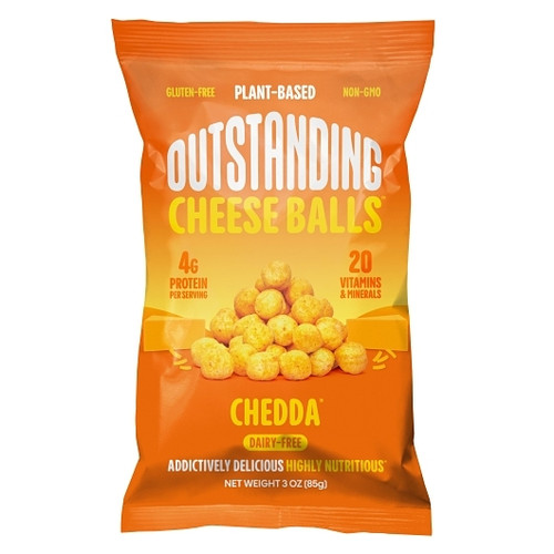 Outstanding Cheese Balls Cheddar, 3 Ounce, 8 Per Case