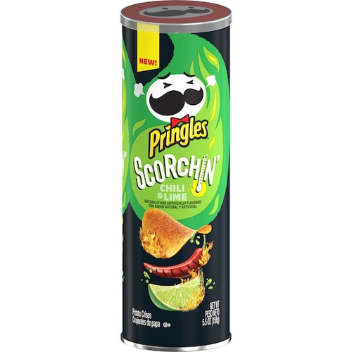 Pringles Scorchin Chili Lime Potato Crisp, 5.5 Ounce, 14 Per Case