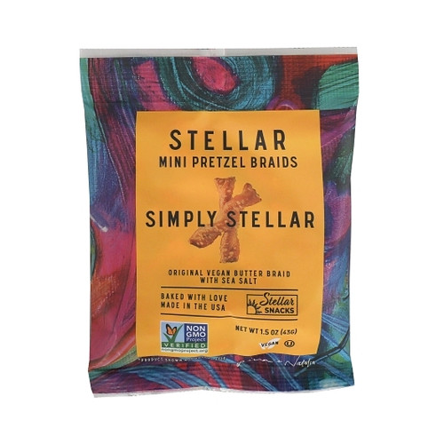 Stellar Snacks Simply Stellar Pretzel Braids, 1.5 Ounce, 24 Per Case