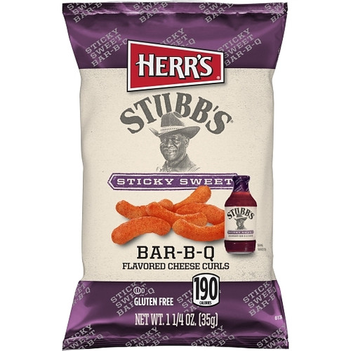 Herr s Stubb s Sticky Sweet Curl, 1.25 Ounce, 60 Per Case