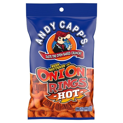 Andy Capp Hot Onion Rings, 2 Ounce, 12 Per Case