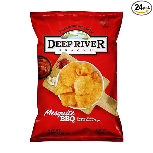 Deep River Snacks Mesquite Bbq Kettle Potato Chips, 2 Ounce, 24 Per Case
