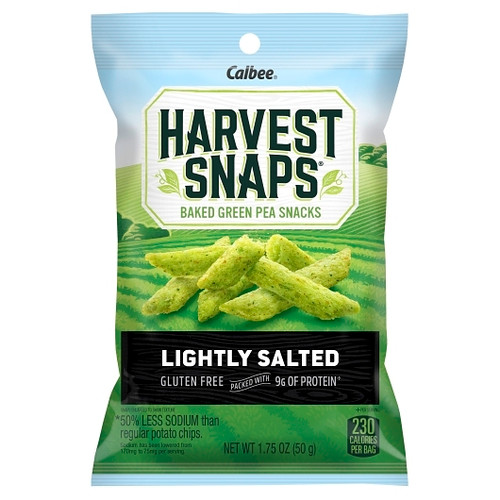 Harvest Snaps Green Pea Snack Crisps Lightly Salted Caddy, 1.75 Ounce, 8 Per Case
