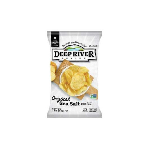 Deep River Snacks Original Sea Salt Kettle Potato Chips Bulk, 16 Ounce, 10 Per Case