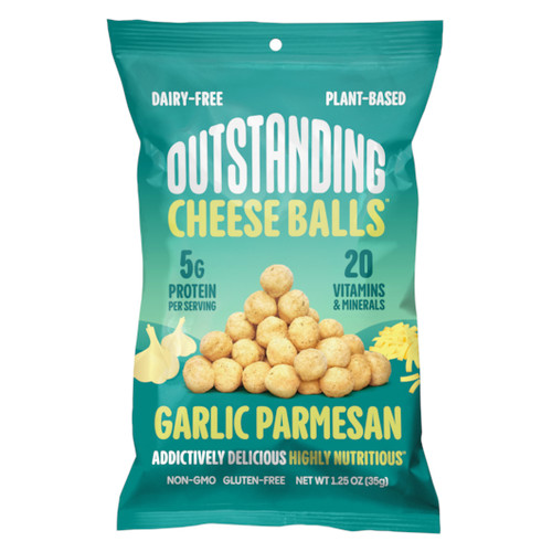Outstanding Cheese Balls Garlic, 1.25 Ounces, 8 Per Case
