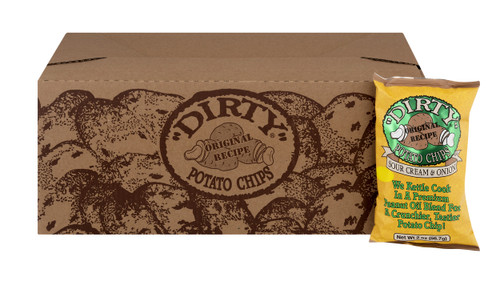 Dirty Potato Chips Sour Cream And Onion Potato Chips, 2 Ounces, 25 Per Case