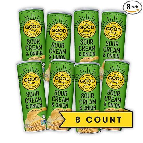The Good Crisp Company Sour Cream & Onion Flavored Crisps, 5.6 Ounce, 8 Per Case