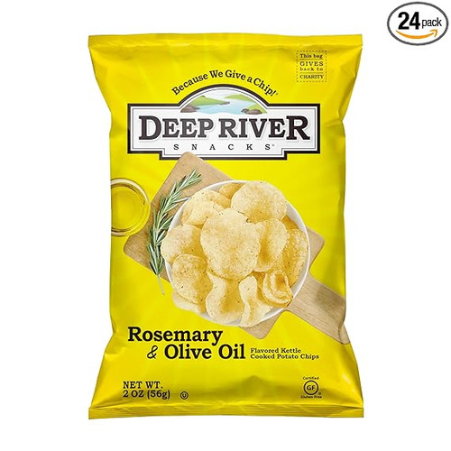 Deep River Snacks Rosemary Olive Oil Kettle Potato Chips, 2 Ounce, 24 Per Case