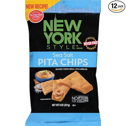 New York Style New York Style Pita Chips Sea Salt, 8 Ounces, 12 Per Case