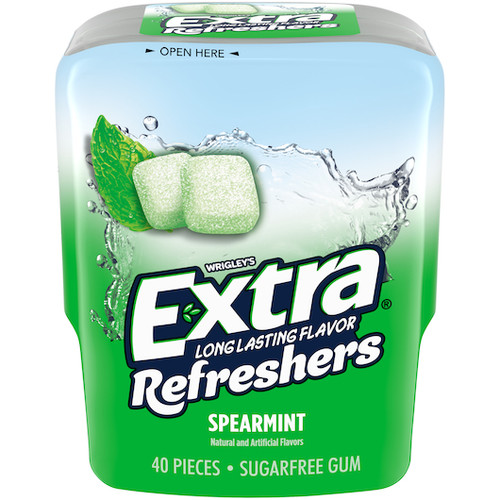 Extra Refreshers Spearmint, 40 Piece, 6 Per Box, 4 Per Case