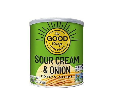 The Good Crisp Company Sour Cream and Onion Flavored Potato Crisps, 1.6 Ounce, 12 per case