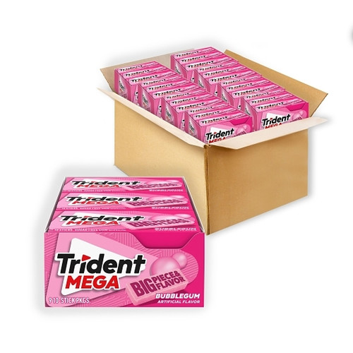 Trident Trident Gum Bubblegum 10 Pc, 10 Count, 9 Per Box, 12 Per Case