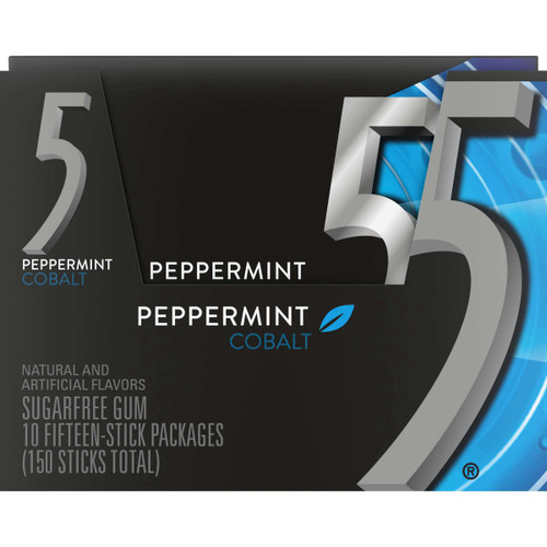 Five Cobalt Gum, 15 Piece, 10 Per Box, 12 Per Case