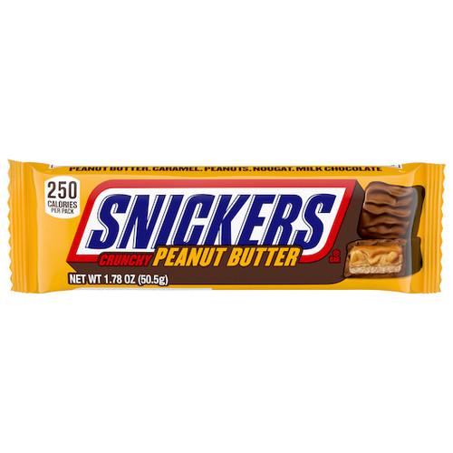Snickers Singles Peanut Butter Squared Snicker, 1.78 Ounce, 18 Per Box, 12 Per Case