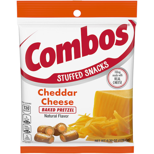 Combos Cheddar Cheese Pretzel Combo Snack, 6.3 Ounces, 12 Per Case