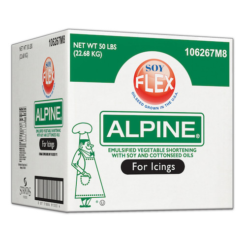 Alpine Soy Flex Emulsified Vegetable Shortening for Icings, 50 Pounds, 1 per Case