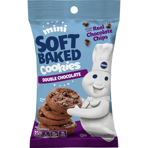 Pillsbury Mini Soft Baked Cookies Double Chocolate, 18 Ounce - 9 Per Case