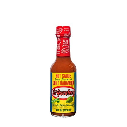 El Yucateco Red Chile Habanero Hot Sauce, 4 Fluid Ounce, 12 Per Case