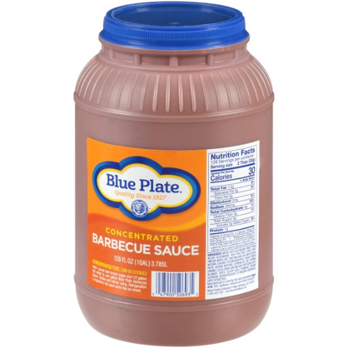 Blue Plate Concentrated Barbecue Sauce, 1 Gallon, 4 per case