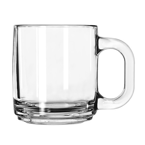 Libbey Glass Stacking Coffee Mug, 10 Ounce, 12 per case.