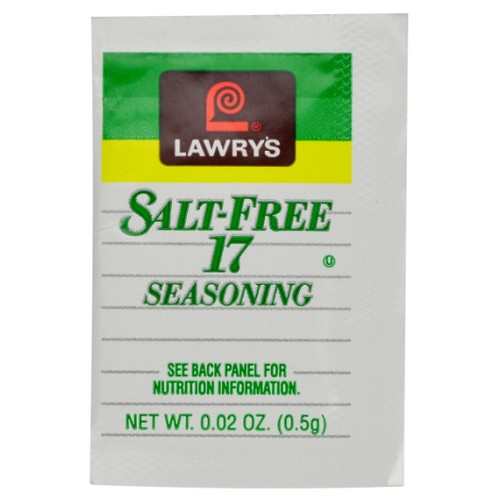 Lawry s Salt Free 17 Seasoning, 0.63 Gram, 500 Per Case