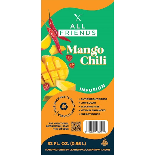 All Friends Mango Chili Tumeric Drink Mix, 32 Ounces, 12 Per Case