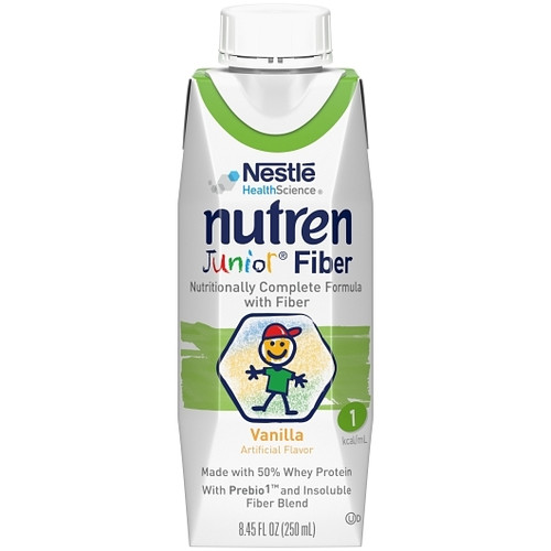 Nutren Junior Fiber Pediatric Vanilla Formula 1, 8.45 Fluid Ounce, 24 Per Case