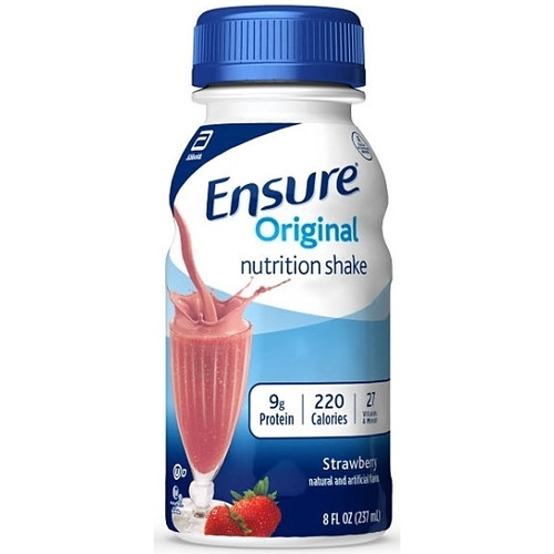 Ensure Strawberries and Cream Nutrition Shake, 8 Fluid Ounces, 6 Per Box, 4 Per Case