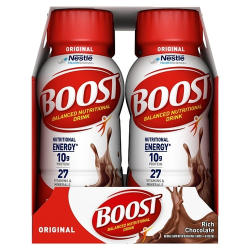 Boost Original Rich Chocolate Nutritional Drink, 8 Fluid Ounce, 6 Per Box, 4 Per Case