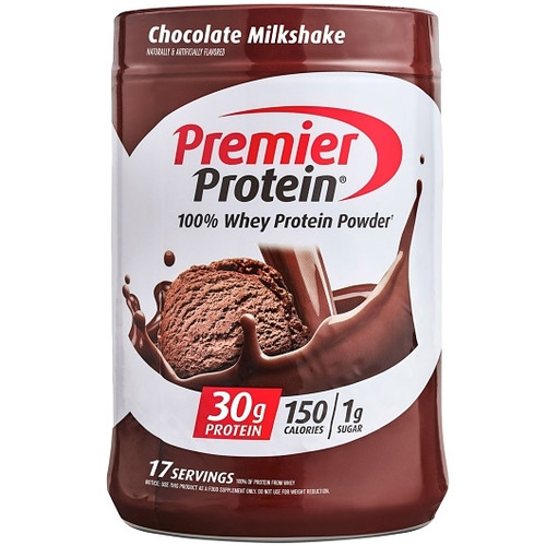 Premier Protein Chocolate 100% Whey Protein Powder, 24.5 Ounce, 4 Per Case