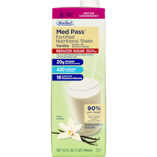 Med Pass 2.0 Vanilla Reduced Sugar, 32 Ounces, 12 Per Case